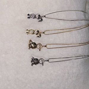 Silver/Gold girl and boy necklace